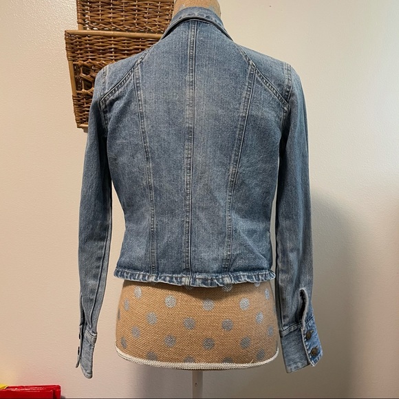 Clio Petites Vintage Jean A Line Button Jacket 6 - Picture 8 of 15